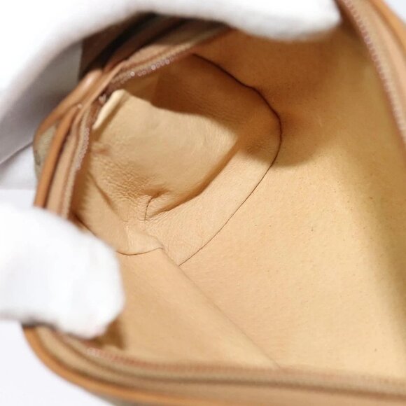 GUCCI Micro GG Canvas Shoulder Bag Vintage Beige Gold Auth BA4063 - Picture 14 of 16